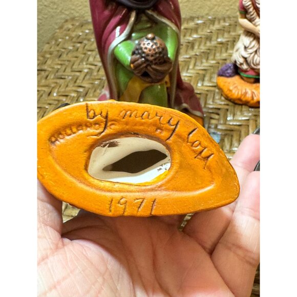 Vintage 1971 Holland Mold Hand-Painted Nativity Scene Set Of 5 - Picture 6 of 11